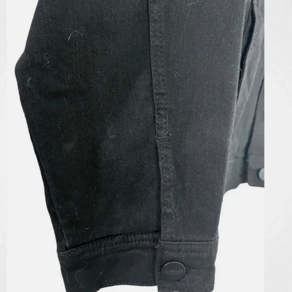 Jones & Co Black Denim Jacket 3X | Vintage-Wash Classic Trucker | Timeless Layer - Picture 10 of 13